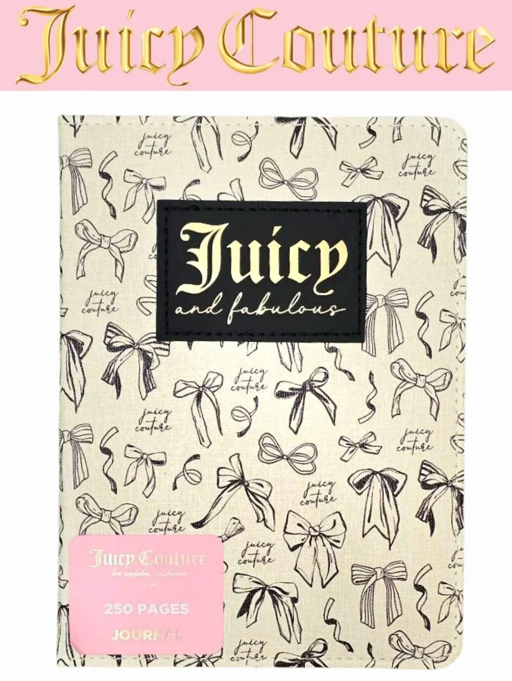 Juicy Couture Home Juicy & Fabulous Logo Bow-Print Journal
